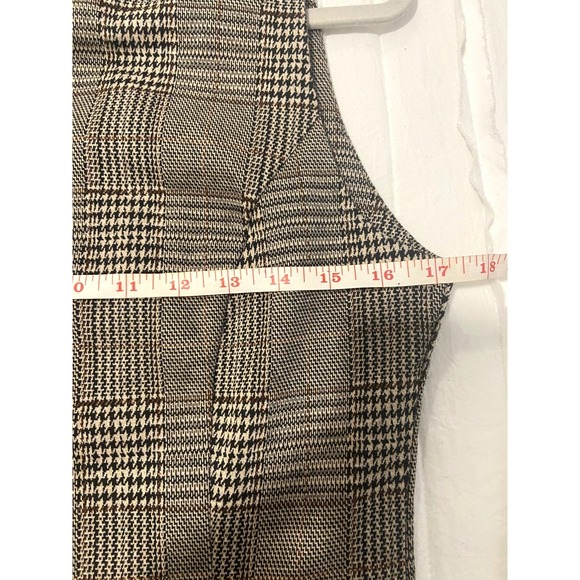 Dictionary Women's Plaid Button Down Dressy Vest Layering Career Top Size Small - Picture 9 of 10